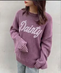 INGNI ウォッシュロゴニット M バーガンディ