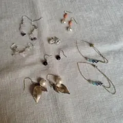 ピアス　まとめ売り7セット　天然石含む