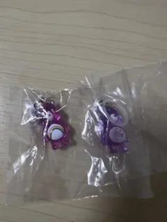 ケアベア クリアマスコットチャーム めじるしアクセサリー ガチャ 2種セット