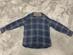 チェック柄 長袖シャツ コーデュロイ襟　未使用