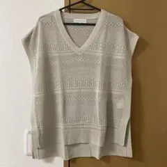 SEASON REASON by Lin.&Red 透かし編みニットベスト M