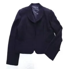 美品 ランバンノワール ブラックフォーマル 丸襟 ジャケット 黒 38