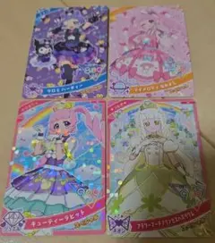 ひみつのアイプリカード4枚セット　チィ、ひまり２枚、つむぎ