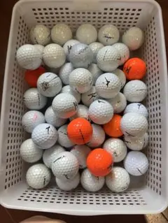 ミズノ　ロストボール　ホワイト オレンジ　50個のサムネイル