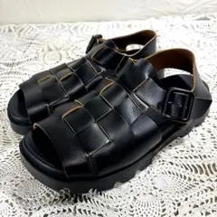新品❣️camper カンペール サンダル BURTUS 厚底 レザー 38 黒のサムネイル
