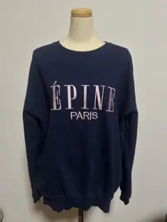 epine ネイビー トレーナー スウェット ÉPINE PARIS ネイビートレーナー epine ネイビー トレーナー