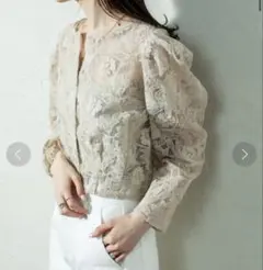 mystic ミスティック　パワショルオーガンジーブラウス　長袖