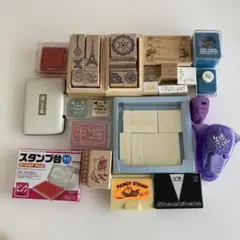 ヴィンテージ木製ハンコ3個 活版印刷スタンプ レタープレス ウッド