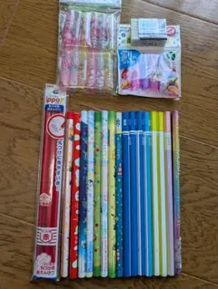 鉛筆　赤鉛筆　キャップ　消しゴムまとめ売り