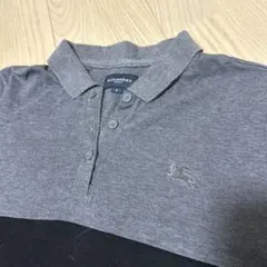 Burberry ポロシャツ グレー/ブラック M