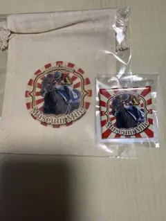 【即購入可能‼️】スクエア缶バッジ　ミニ巾着　ミュージアムマイル　JRA