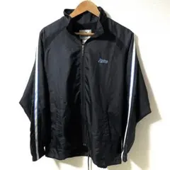 【90s】プーマ ナイロンジャケット L 黒 ヒットユニオン製 刺繍ロゴ レトロ