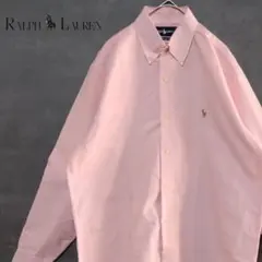 ラルフローレン オックスフォードシャツ マルチポニー 刺繍ロゴ ピンク