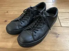 Converse All Star オールブラック　レザー　クップ　厚底