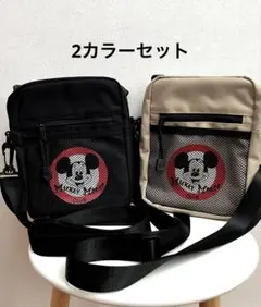 Disney ミッキーマウスショルダーバッグ2色セット
