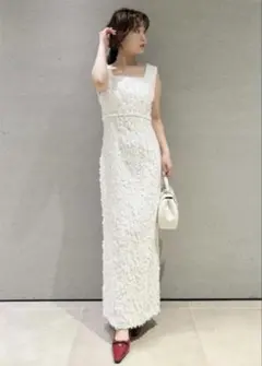 カットジャガードスクエアネックワンピース　frayid 完売品　M