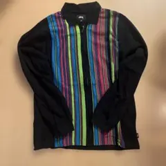 Stussy ストライプ ジップアップシャツ M 限定品