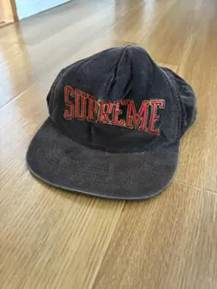 SUPREME キャップ ブラウン