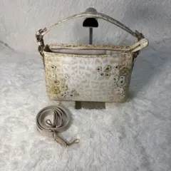 LEATHER JEWELS 美品　ハンドバック　2way クロコダイル