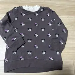 【新品タグ付き未開封】プティマイン ミッキー ミニー 柄トレーナー 130cm