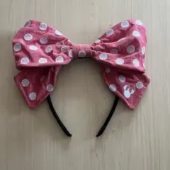 ミニー 水玉カチューシャ ヘアクリップ