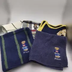 ◆4018 ラルフローレン　ハンカチ5点セット