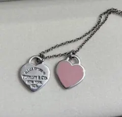 美品♡TIFFANY&Coリターントゥティファニー ミニ ダブルハートネックレス