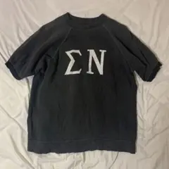 60s ヴィンテージ プリント ラグラン ブラック 半袖 スウェット