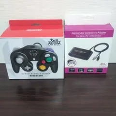 【新品】スマブラブラック　ゲームキューブコントローラー接続タップ