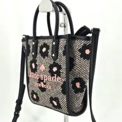 極美品　kate spade　フラワー総柄　2WAY ショルダーバッグ