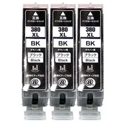 【新品未使用】BCI-380XLBK 互換インク 黒3本のサムネイル