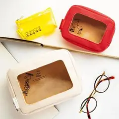 ★スヌーピー×フリークスストア【窓付きポーチ 3点セット】