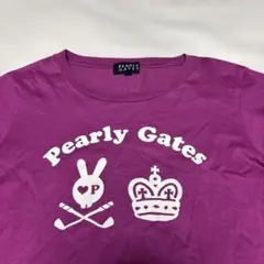 Pearly Gates パープルTシャツ レディース1 26-0423