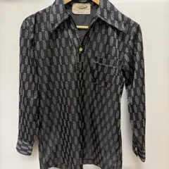 70s Crocodile オリジナル 長袖シャツ ブラック Mサイズのサムネイル