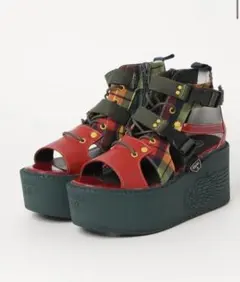 【美品】YOSUKE/ヨースケ　厚底レースアップブーツサンダル