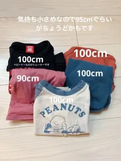 90,95,100cm まとめ売りロンT4点　トレーナー1点