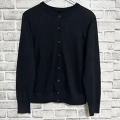 【UNIQLO】ユニクロ 黒 UVカットクルーネック (M)