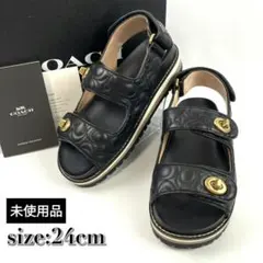 まーさん様専用　未使用品　コーチ　サンダル　ケイシー　シグネチャー　ター24cm