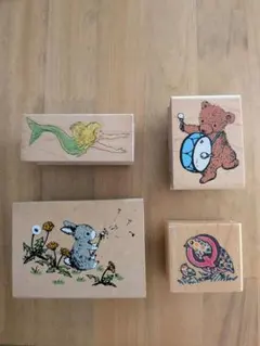 ゴム製スタンプセット 4個セット