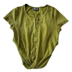 DIESEL 半袖 tシャツ ギミック ピチt グリーン 平成ギャル y2k