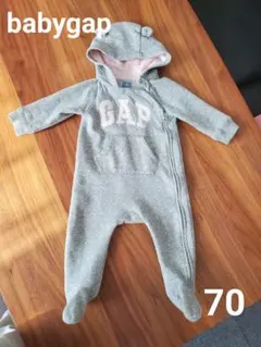 babyGap グレー ドット柄ロンパース 70