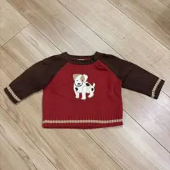【新品未使用】GYMBOREE 犬刺繍 ニットセーター 3-6ヶ月
