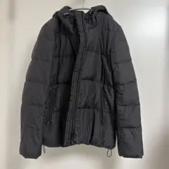 ブラック ダウンジャケット フード付き Sサイズ