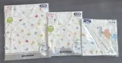 新品 MIKI HOUSE 新生児コンビ肌着＆短肌着＆ガーゼハンカチ２枚組.