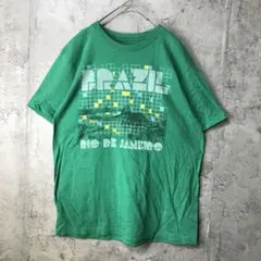 B1535古着　Tシャツ 緑　90s Y2K