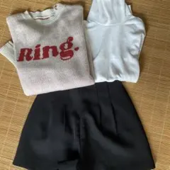 レディース 3点セット ニット / ハイネック / ブショートパンツ