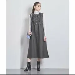 美品　ユナイテッドアローズ　P フリル ノースリーブ ワンピース