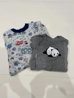 トイストーリーロンパースとパンダロンパース