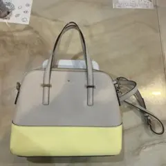 kate spade ハンドバッグ グレー/イエロー