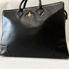 Vivienne Westwood オーブ レザービジネスバッグ 黒 A4可のサムネイル